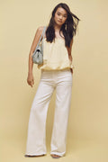 White plain jeans