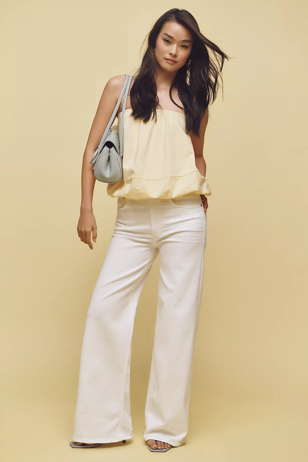 White plain jeans