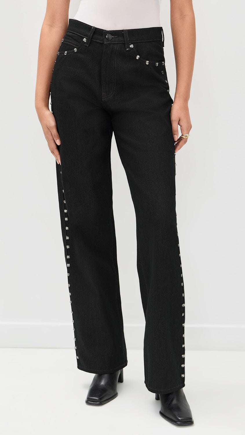 Rhinestone embellished jeans