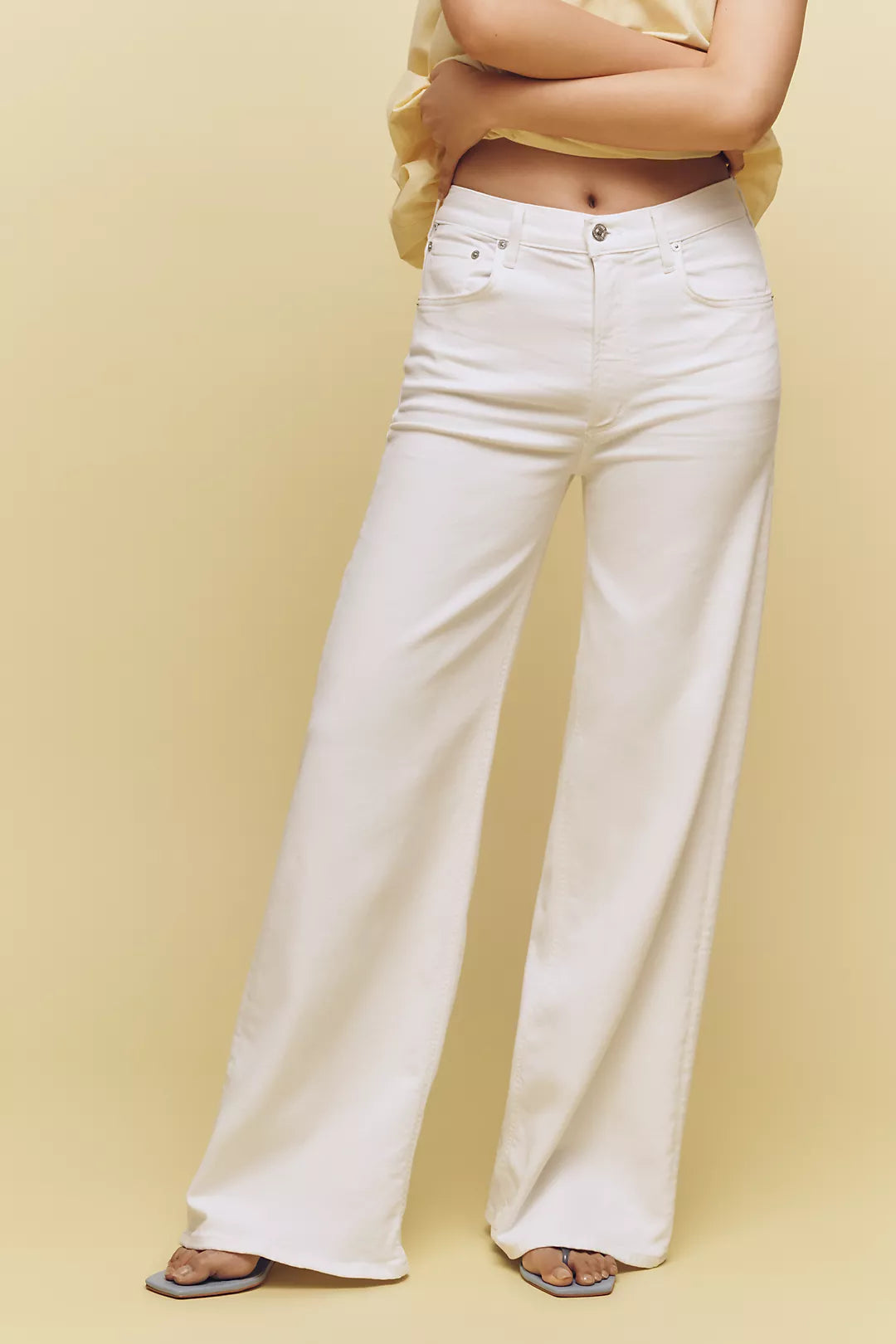 White plain jeans