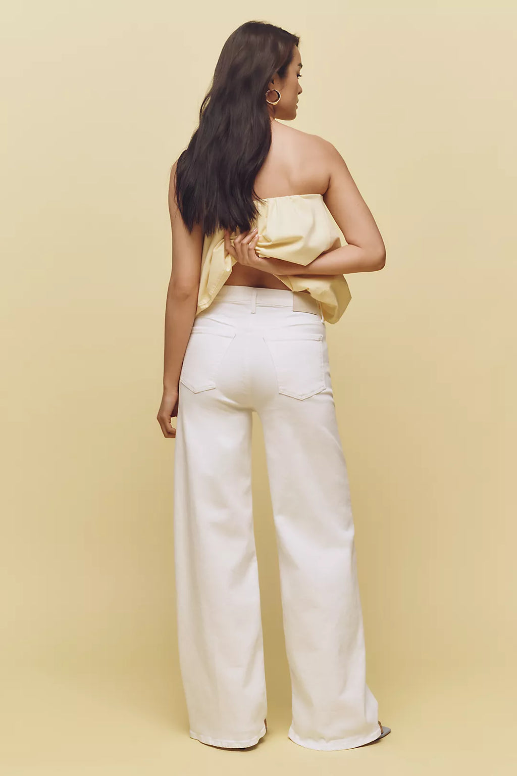 White plain jeans