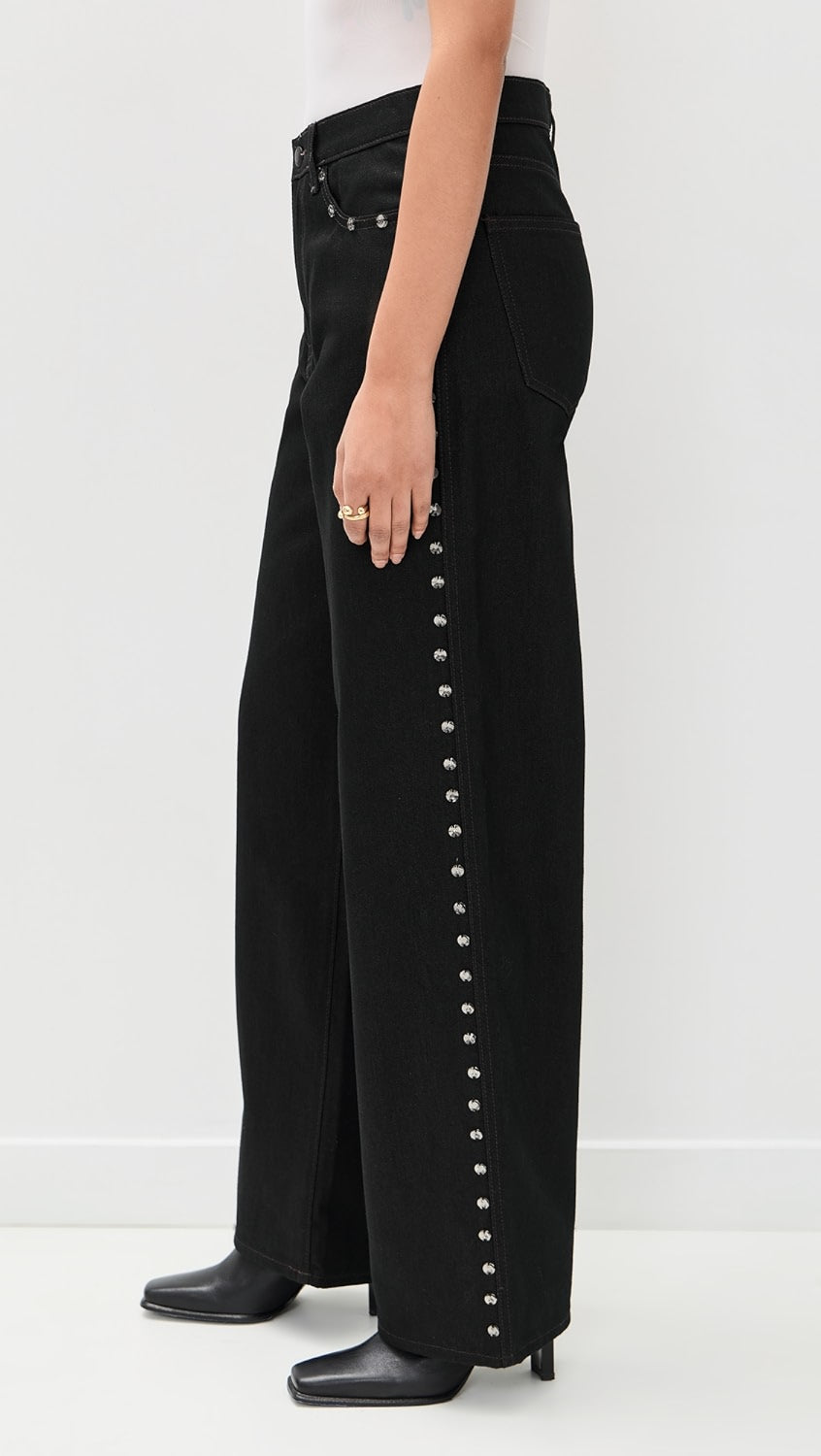 Rhinestone embellished jeans