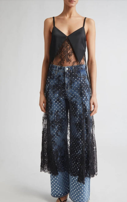 Studded Wide Leg Jeans