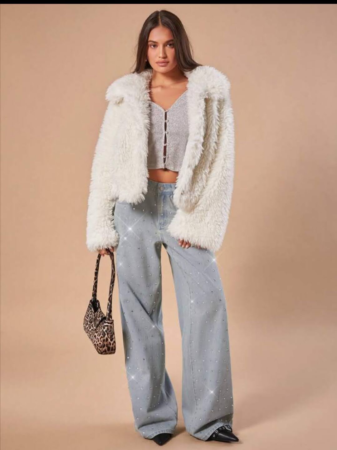 Rhinestone embellished jeans