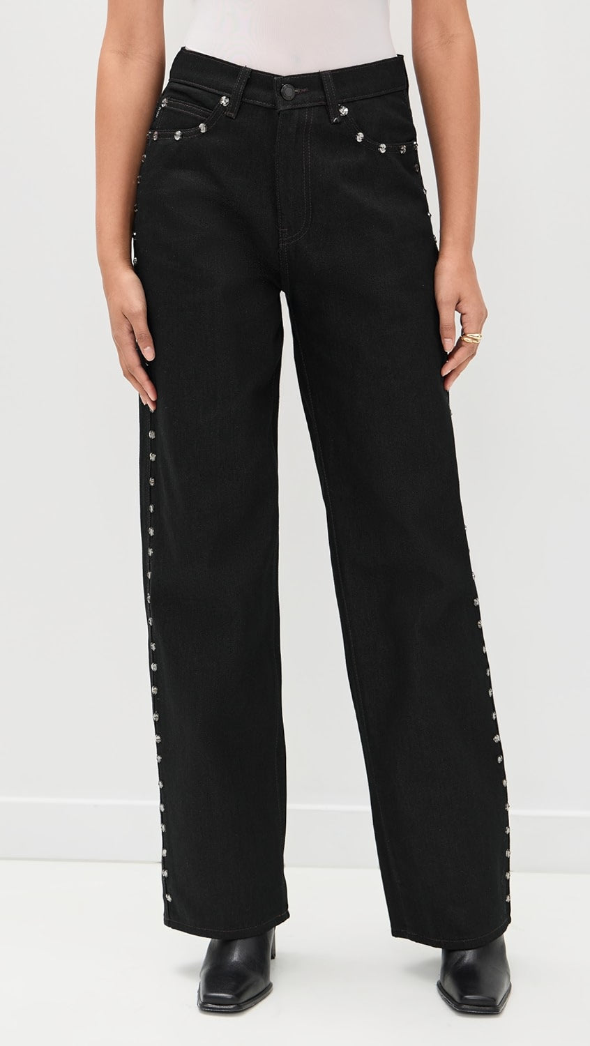 Rhinestone embellished jeans