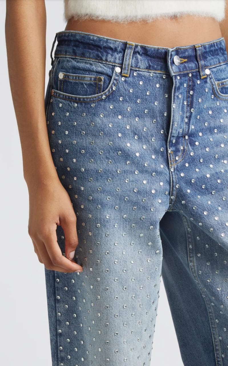 Women blue jeans