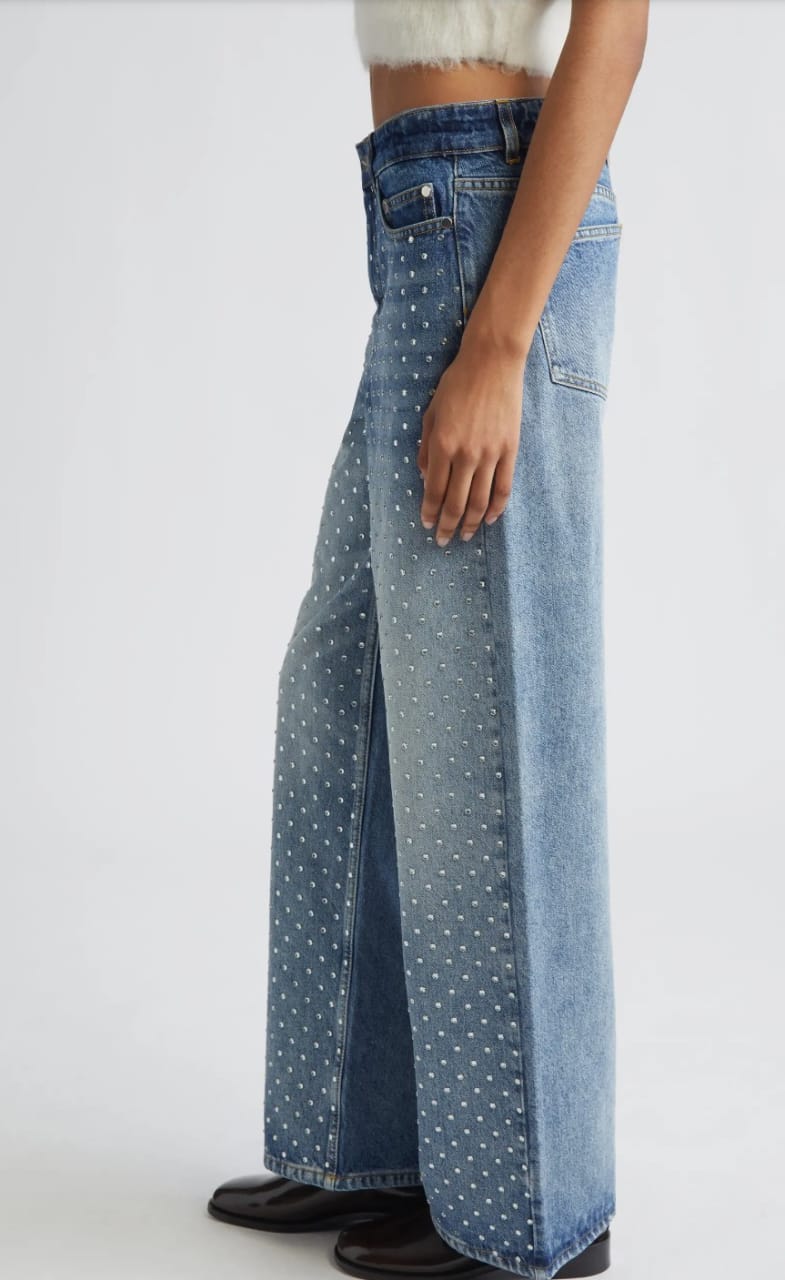 Women blue jeans
