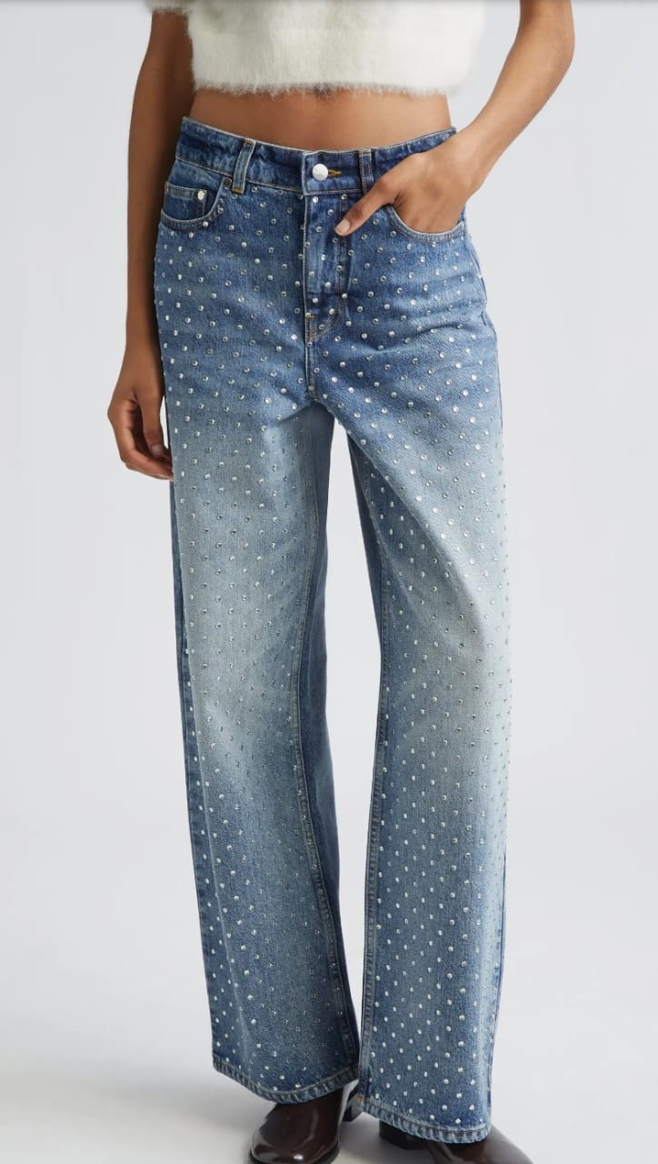 Women blue jeans