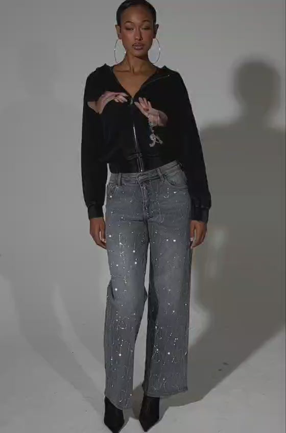 Rhinestone jeans
